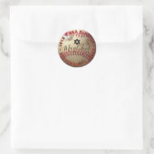 PixDezines Honkbal Mitzvah Ronde Sticker (Tas)