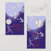 PixDezines honkbalcoach/doe-het-zelf achtergrondkl Visitekaartje (Voorkant / Achterkant)