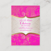 PixDezines HOT PINK LACE Visitekaartje (Achterkant)
