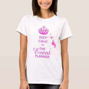PixDezines houden Calm/Event Planner/DIY-tekst T-shirt