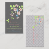 PixDezines houden van vogels+dogwood tak/dij kleur Visitekaartje (Voorkant / Achterkant)