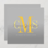 PixDezines Huidige + klassiek/grijs + geel Kaart (Voorkant / Achterkant)