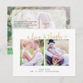 PixDezines Huwelijk Bedankt/Fun Script Briefkaart (Voorkant / Achterkant)