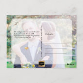 PixDezines Huwelijk Bedankt/Fun Script Briefkaart (Achterkant)