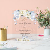 PixDezines Ice Blue Hyde Alabaster Menu Rose (Mariage)