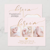 PixDezines Ici je suis Faire-part de naissance/Coe (Devant / Derrière)