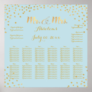 PixDezines Iets Blue/Gold/seating chart Poster