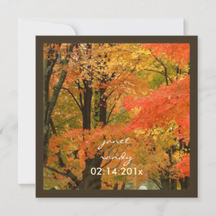 PixDezines in het bos, herfst huwelijken/DIY evene Kaart