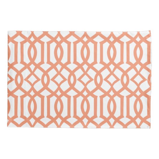 PixDezines Indochine Trellis/DIY kleuren Kussensloop (Achterkant-Links)