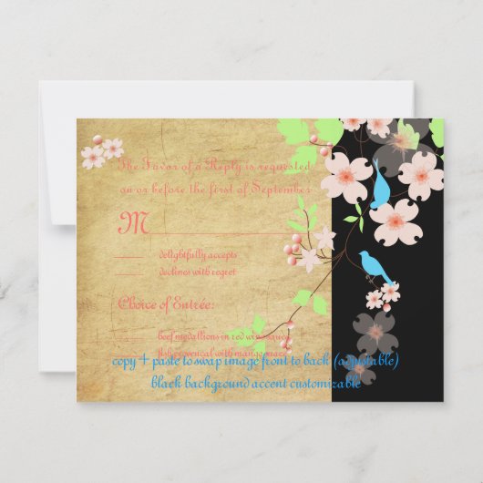 PixDezines Inséparables RSVP nécessite des Invitat (Dos)