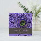 PixDezines Invitations Peacock/Violet (Debout devant)