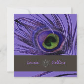 PixDezines Invitations Peacock/Violet (Devant)