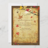 PixDezines Invitations vintages d'automne/feuilles (Dos)