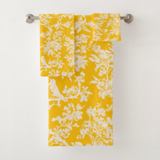 PixDezines Jaune Citron Chinoiserie, Oiseaux Pivoi