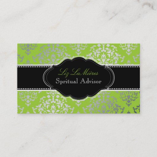 PixDezines Josephine Damask/DIY achtergrond kleur! Visitekaartje (Voorkant)