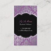 PixDezines Josephine Damask/DIY achtergrond Visitekaartje (Achterkant)