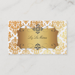 PixDezines Josephine Damask/DIY achtergrondkleur Visitekaartje