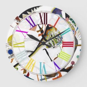 PixDezines Kandinsky Blauw Segment Grote Klok