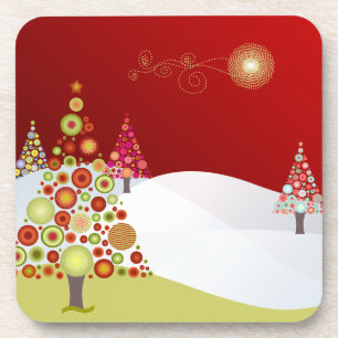 PixDezines kerstbomen Onderzetter