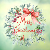 PixDezines Kerstkrans Raamsticker (Vel 3)