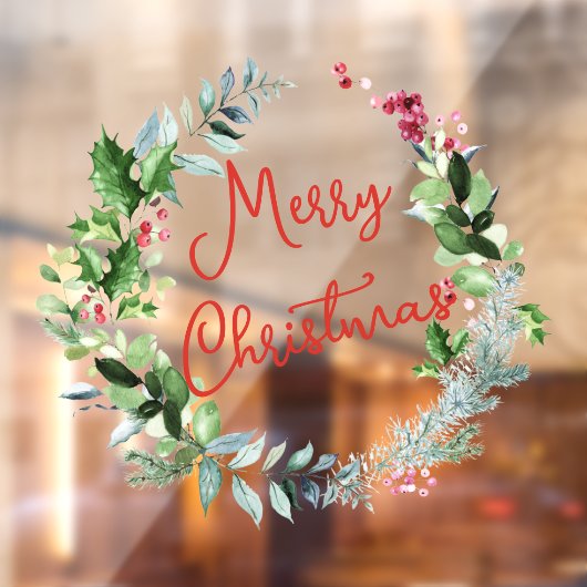 PixDezines Kerstkrans Ramenstickers Raamsticker (Vel 2)