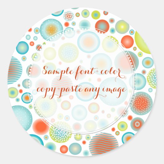 PixDezines kerstviering/DIYachtergrond Ronde Sticker (Voorkant)