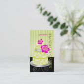 PixDezines Keylime Sponge Cake/pâtisserie Visitekaartje (Staand voorkant)