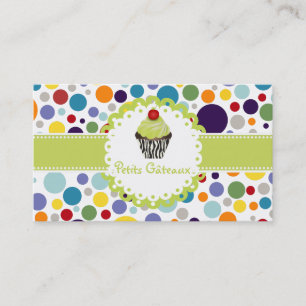 PixDezines keylime wervelt cupcake + bubble gums Visitekaartje