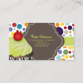 PixDezines keylime wervelt cupcake + bubble gums Visitekaartje (Achterkant)