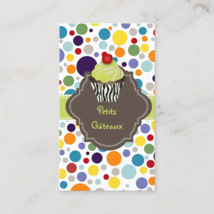PixDezines keylime wervelt cupcake + bubble gums Visitekaartje