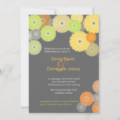 PixDezines Kiku (chrysanthemum), citruskleur Kaart (Achterkant)