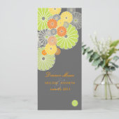 PixDezines Kiku (chrysanthemum), citruskleur Menu (Staand voorkant)