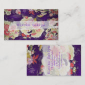 PixDezines kimono/faux chirimen/orleanders Visitekaartje (Voorkant / Achterkant)