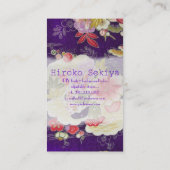 PixDezines kimono/faux chirimen/orleanders Visitekaartje (Achterkant)