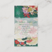 PixDezines kimono/faux chirimen/orleanders Visitekaartje (Achterkant)