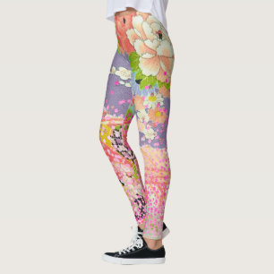 PixDezines Kimono/Pioenrozen/Kersenbloesem Leggings