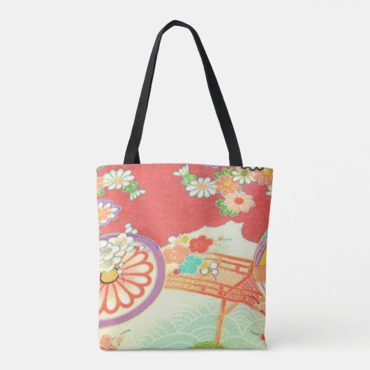 PixDezines Kimono Print/Peonies/Sakura Draagtas (Achterkant)