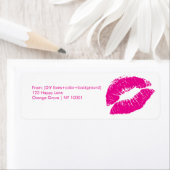 PixDezines kiss/lips/hot roze Etiket (Insitu)