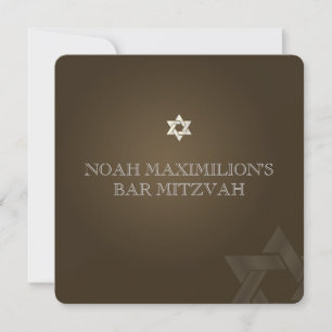 PixDezines klassieke mitzvah/bruin/dij kleur Kaart
