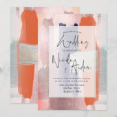 PixDezines Kleur Blok Navy, Roos Goud Blush Kaart (Voorkant / Achterkant)