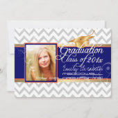 PixDezines kleurige kleuren/witte chevron/afstuder Kaart (Voorkant)