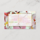 PixDezines KONA ROZE PLUMERIAS Visitekaartje (Achterkant)