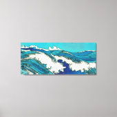 PixDezines konen uehara oceaangolven, 上 原 Canvas Afdruk (Voorkant)