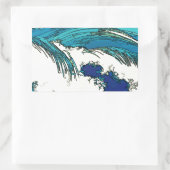 PixDezines konen uehara oceaangolven, 上 原 Rechthoekige Sticker (Tas)