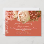 PixDezines koraalponies/hydrangeas/bruidbrunch Kaart (Achterkant)