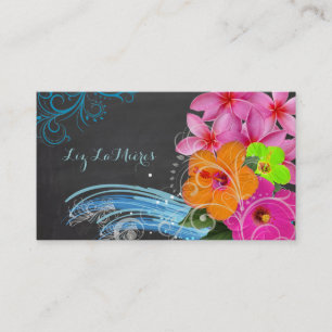 PixDezines krijtbord hula golven/DIY achtergrond Visitekaartje