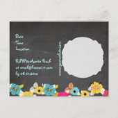 PixDezines krijtbord luau Afstuderen/tropisch Aankondigingskaart (Achterkant)