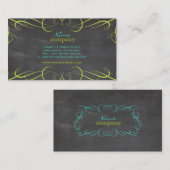 PixDezines krijtbord+rollen lijst Visitekaartje (Voorkant / Achterkant)