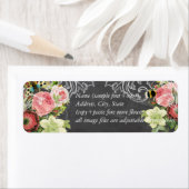 PixDezines krijtbord +  rozen Etiket (Insitu)