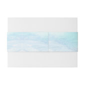PixDezines Kristalblauwe kustlijn, strand Uitnodigingen Wikkel (Achterkant Voorbeeld)